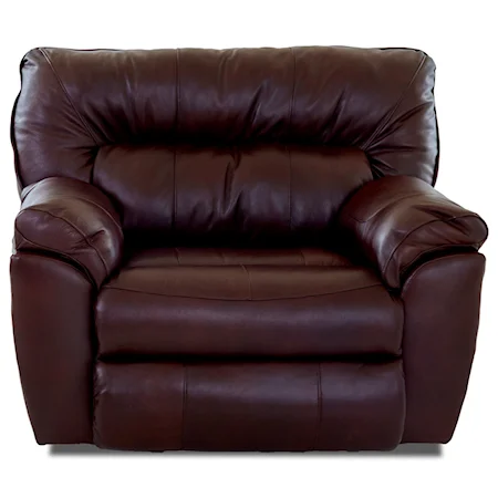 Casual Power Recliner with Pillow Top Arms